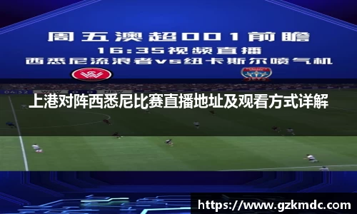 上港对阵西悉尼比赛直播地址及观看方式详解